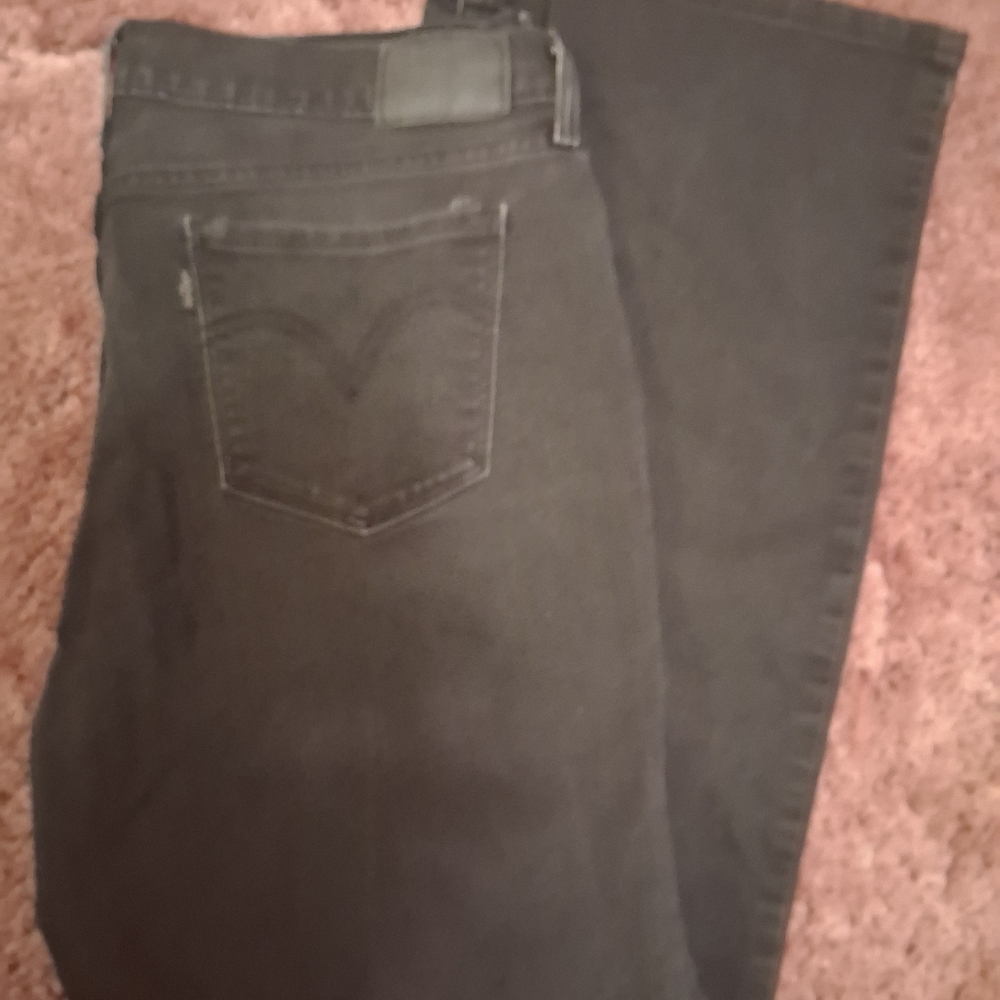 Levi's Women's Straight Leg Jeans in Charcoal Black
